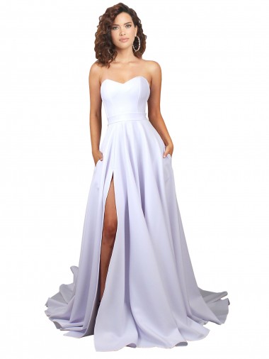 Fabricants Blanc Trapèze Crêpe Stretch Simple Plage Robes de mariée