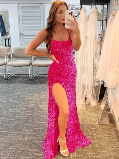 Fabricants Fourreau Bretelles spaghetti Balayage train Paillettes Velours Longue Robes de bal