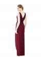Fabricants Fourreau Col V Mousseline Longue Robes demoiselle d'honneur