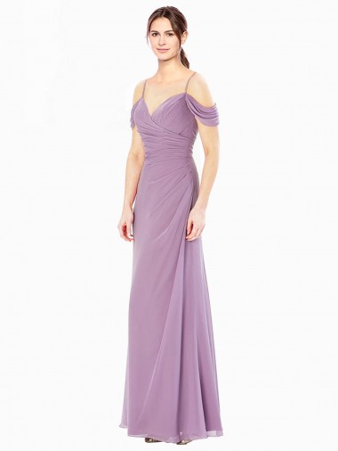 Fabricants Fourreau Épaule Dénudée Mousseline Longue Robes demoiselle d'honneur