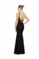 Fabricants Noir Fourreau Col bijou Dentelle Longue Robes demoiselle d'honneur