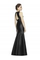 Fabricants Noir Sirène Col Haut Satiné Longue Robes demoiselle d'honneur